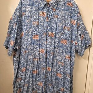 The Foundry Supply Co. Blue Casual Button Down Shirt